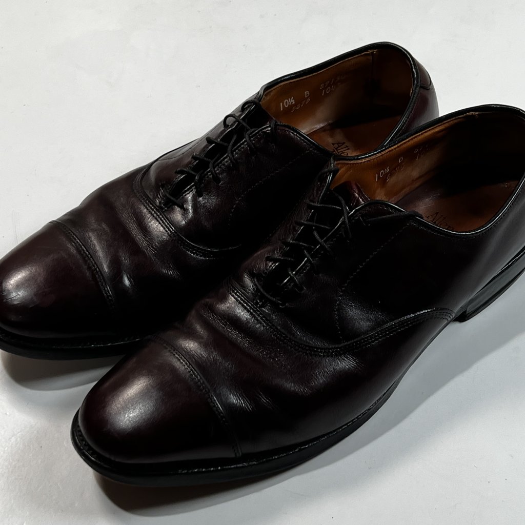 Allen Edmonds Park Avenue Brown Leather Dress Shoes Oxfords 10.5 B Cap Toe